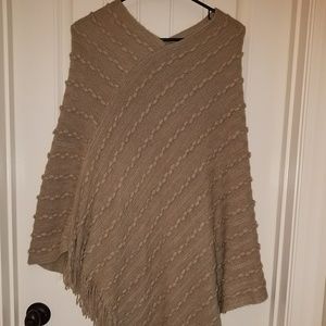 Tan poncho sweater